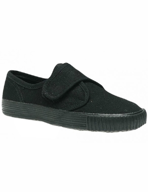 DEK Plimsolls Velcro Strap - Black (Summer)